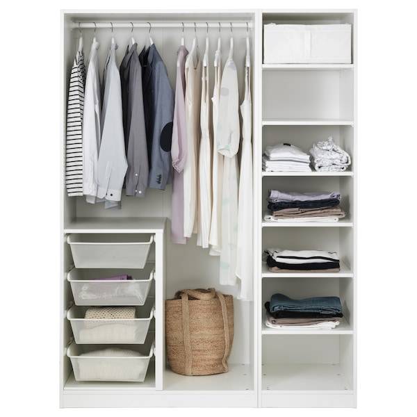 PAX / BERGSBO Kleiderschrank, weiß/weiß, Saisonschlussverkauf