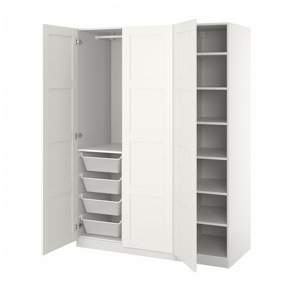 PAX / BERGSBO Kleiderschrank, weiß/weiß, Saisonschlussverkauf