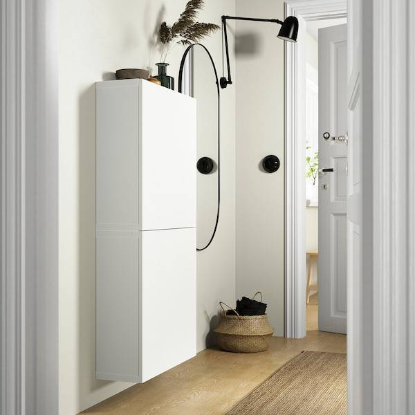 BESTÅ Wandschrank mit 2 Türen, weiß/Lappviken weiß, Osterangebot