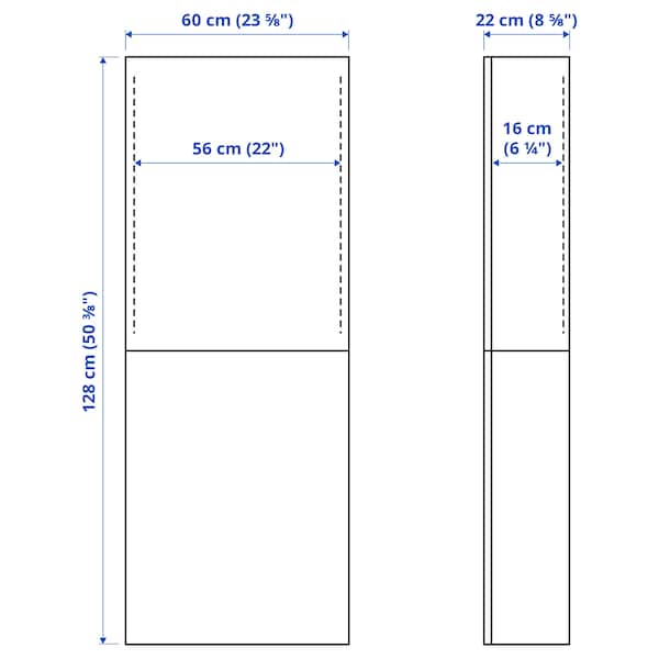 BESTÅ Wandschrank mit 2 Türen, weiß/Lappviken weiß, Osterangebot