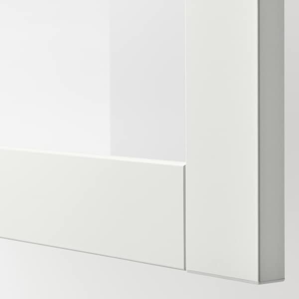 BESTÅ Vitrine, weiß/Lappviken Klarglas weiß, Heißer Verkauf