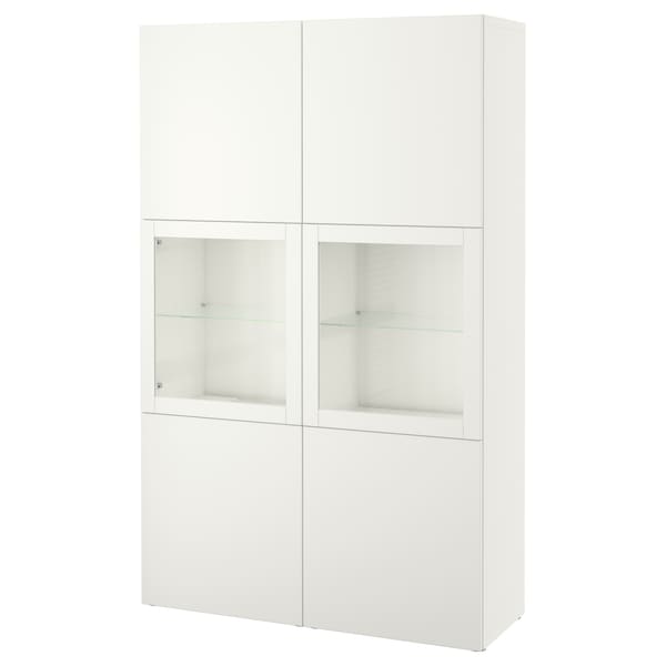 BESTÅ Vitrine, weiß Lappviken/Sindvik Klarglas weiß,