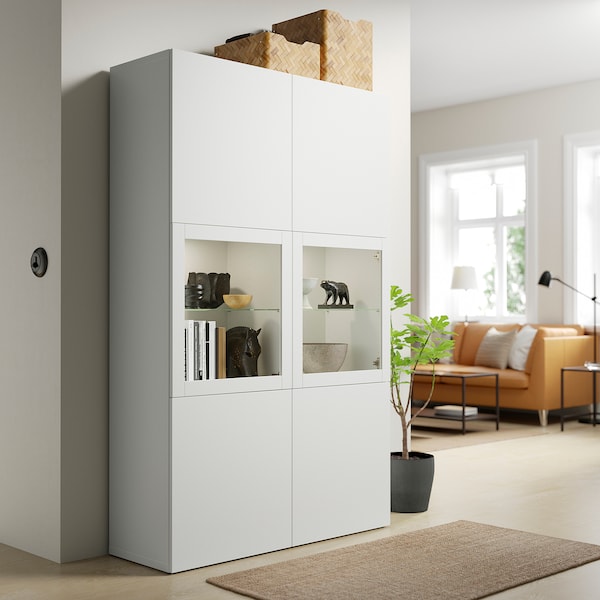 BESTÅ Vitrine, weiß Lappviken/Sindvik Klarglas weiß, Top Angebot