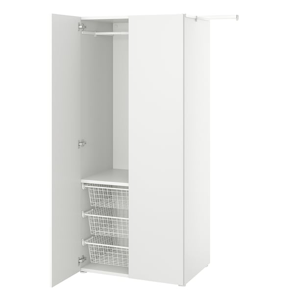 PLATSA Schrank mit 2 Türen, weiß/Fonnes weiß,