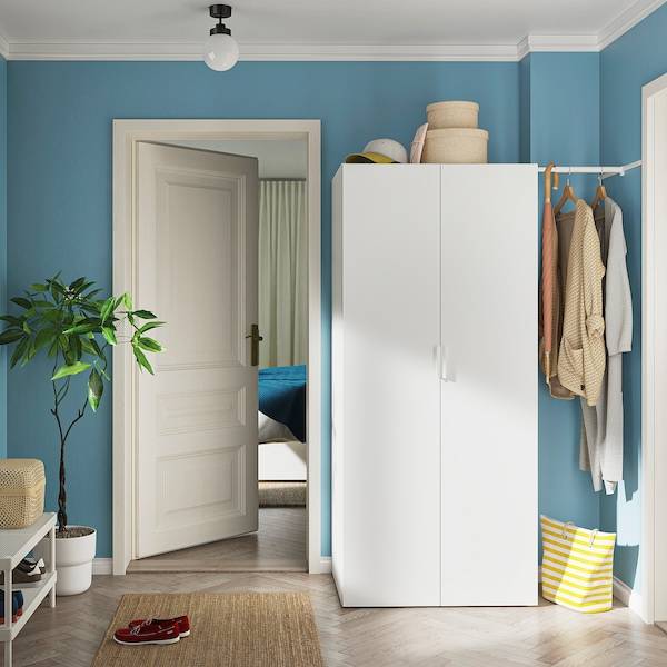 PLATSA Schrank mit 2 Türen, weiß/Fonnes weiß, Super Sparpreis