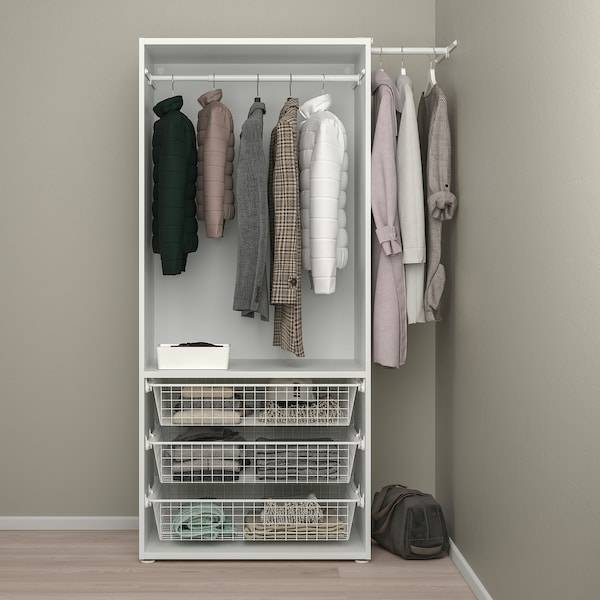 PLATSA Schrank mit 2 Türen, weiß/Fonnes weiß, Super Sparpreis