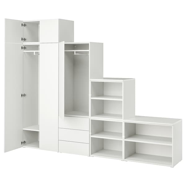 PLATSA Kleiderschr m 5 Türen+3 Schubl., weiß/Fonnes weiß,