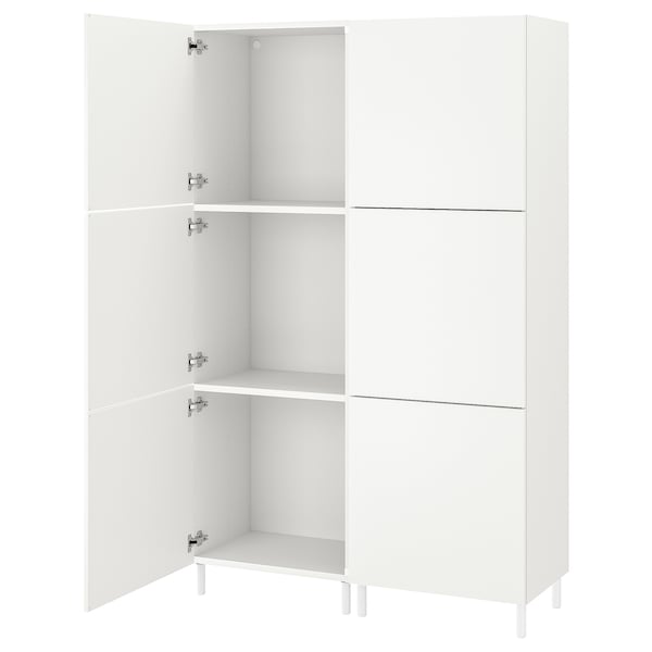 PLATSA Kleiderschrank mit 6 Türen, weiß/Fonnes weiß,