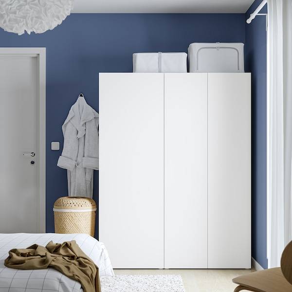 PLATSA Kleiderschrank mit 3 Türen, weiß/Fonnes weiß, Zeitbegrenzte Promotion