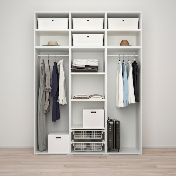 PLATSA Kleiderschrank mit 6 Türen, weiß/Fonnes weiß, Bis zu 50% Rabatt