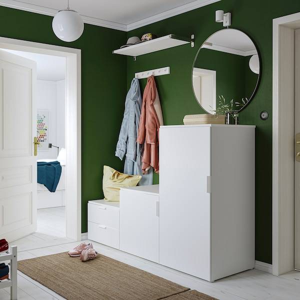 PLATSA Kleiderschrank m 2 Türen+2Schubl., weiß/Fonnes weiß, Bis zu 60% Rabatt