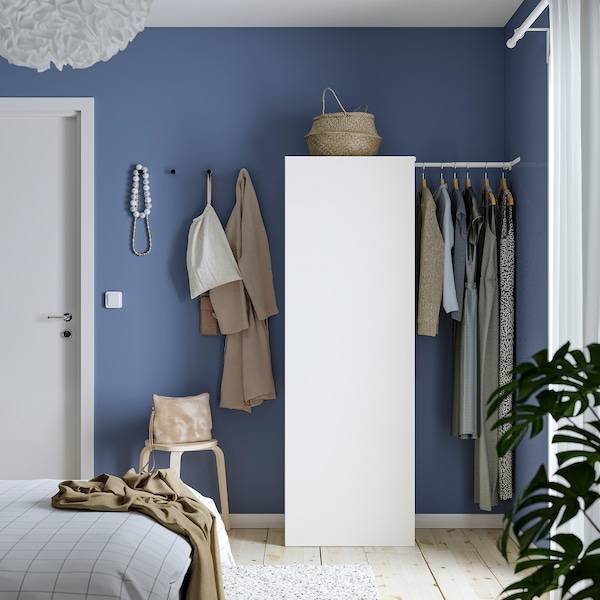 PLATSA Kleiderschrank mit Tür, weiß/Fonnes weiß, Bis zu 55% Rabatt