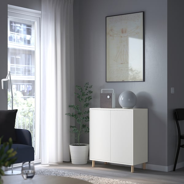 EKET Schrank mit 2 Türen + 1 Boden, weiß, Fabrikladen