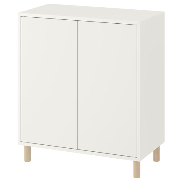 EKET Schrankkombination/Beine, weiß/Holz,