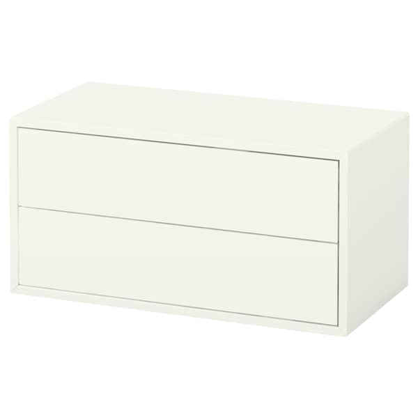 EKET Schrank mit 2 Schubladen, weiß,