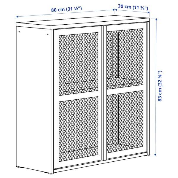 IVAR Schrank mit Türen, schwarz Netz, Fabrik Onlineshop