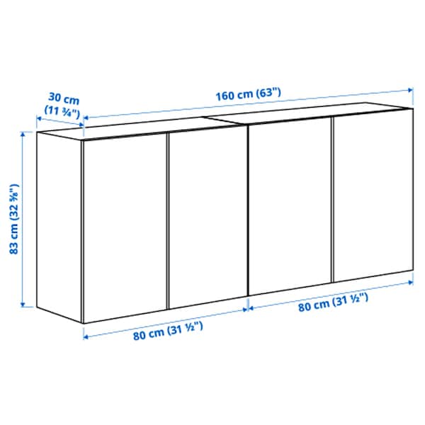 IVAR Wandschrank mit Türen, Kiefer, Sonderangebot