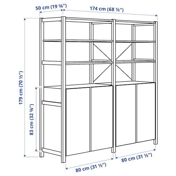 IVAR 2 Elem/Böden/Schrank, Kiefer, Flash Sale