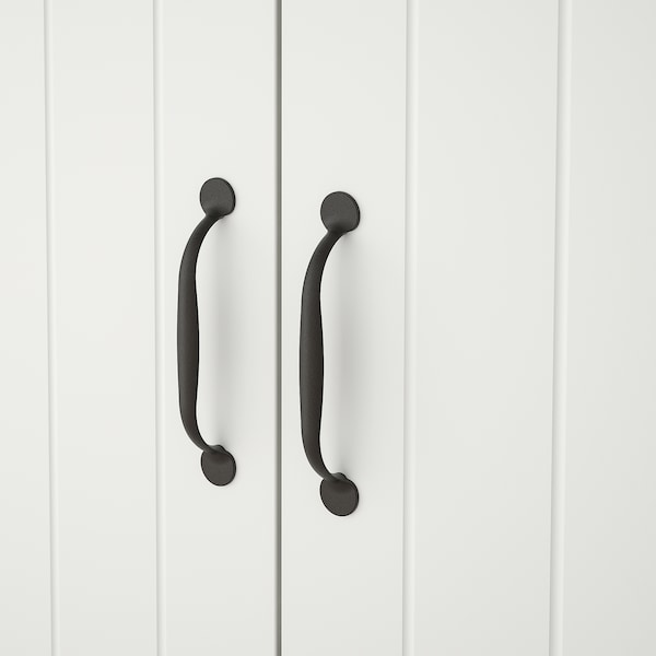 SKRUVBY Schrank mit Türen, weiß, Jubiläumsangebot