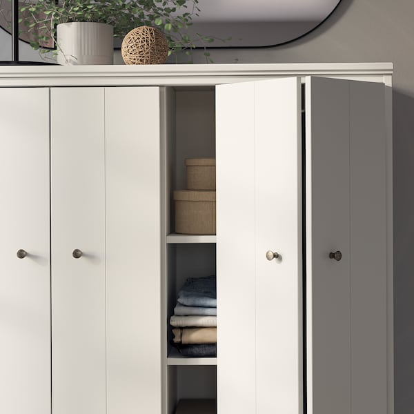 IDANÄS Schrank mit Falttüren, weiß, Online Outlet