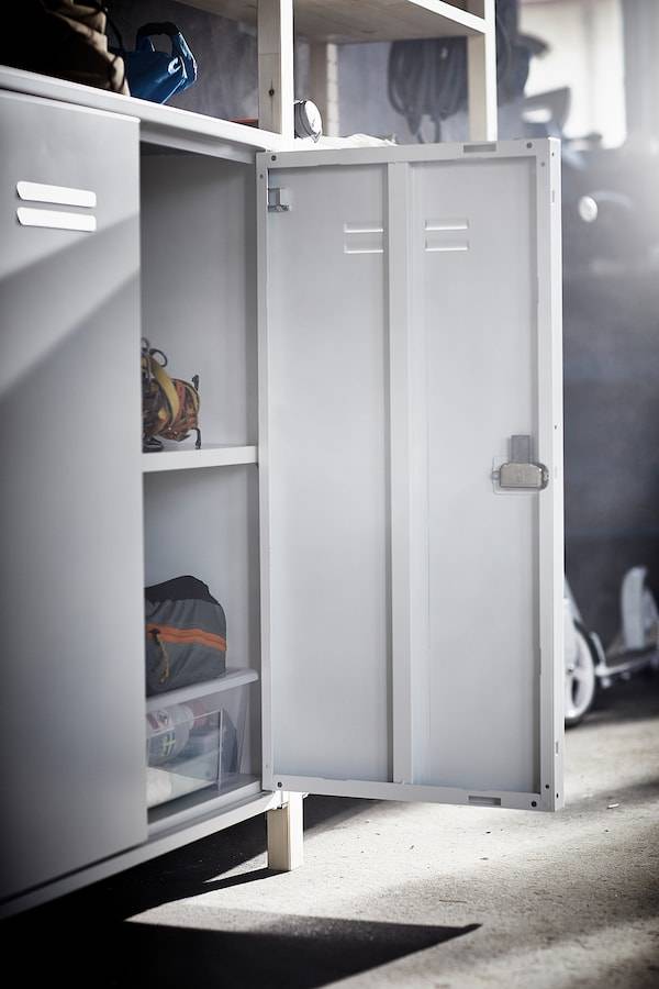 IVAR Schrank mit Türen, weiß, Große Rabatte