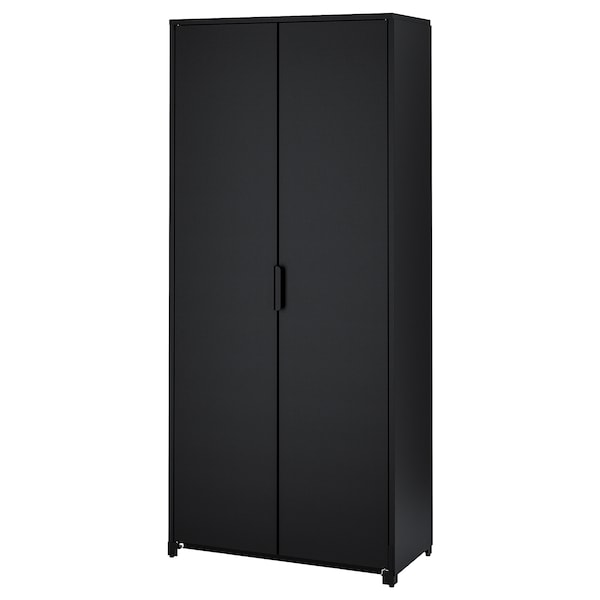 BROR Schrank mit Türen, schwarz,