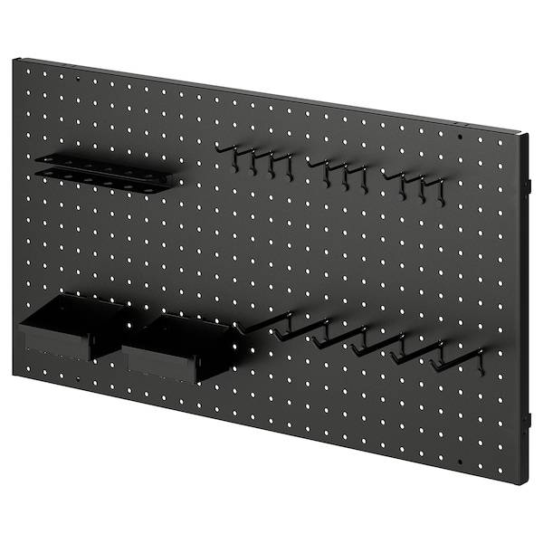 BROR Lochplatten-Set 20-tlg., schwarz