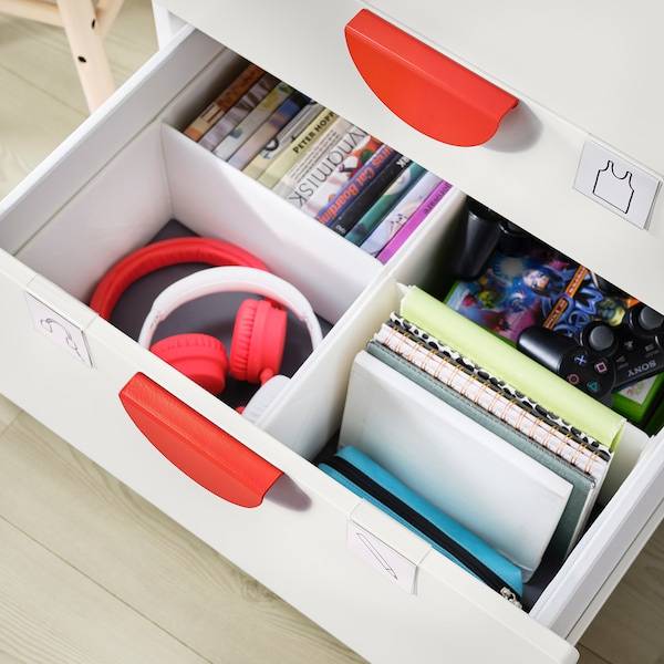 SMÅSTAD Hochbett, weiß weiß/mit Schreibtisch 4 Schubladen, Clearance-Verkauf