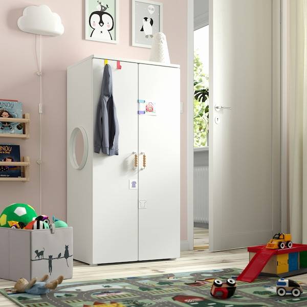 SMÅSTAD / PLATSA Kleiderschrank, weiß/weiß, 2025