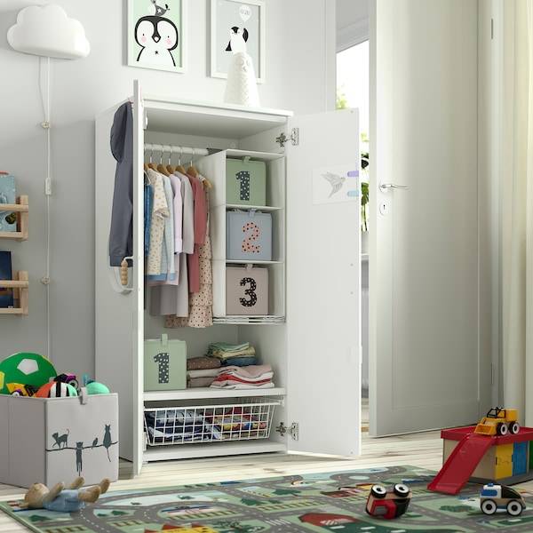 SMÅSTAD / PLATSA Kleiderschrank, weiß/weiß, 2025