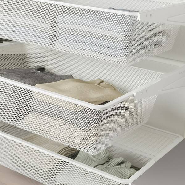 SKYTTA / BOAXEL Kleiderschrank+Schiebetüren begehb., Aluminium/Auli Spiegelglas, Limitierter Zeitrabatt