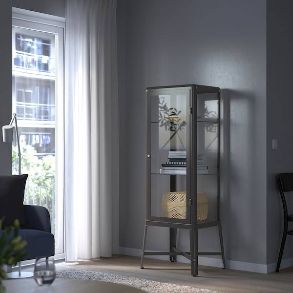 FABRIKÖR Vitrine, dunkelgrau, Vatertagsangebot