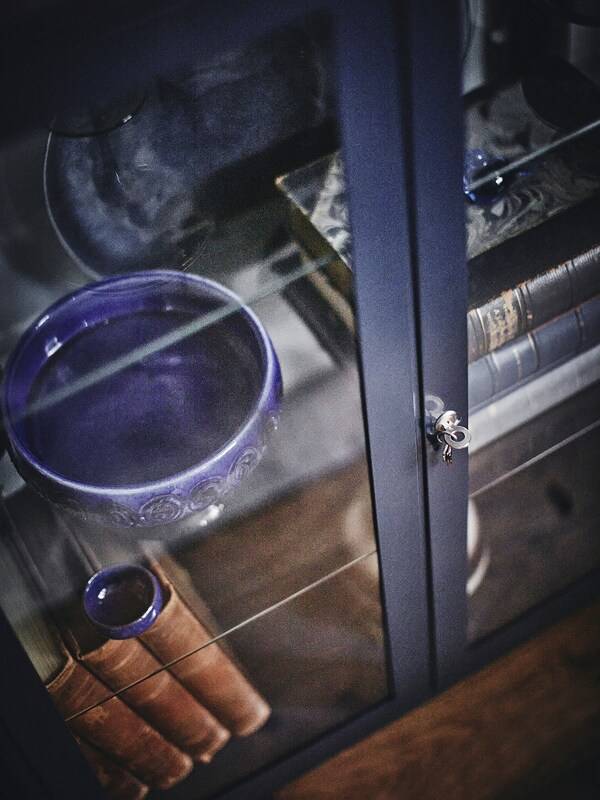 FABRIKÖR Vitrine, schwarzblau, Jubiläumsangebot