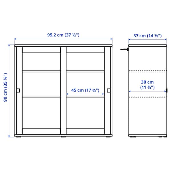 VIHALS Vitrine mit Schiebetüren, weiß, Heißer Verkauf