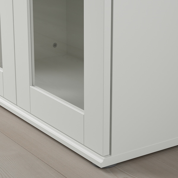 SKRUVBY Schrank mit Vitrinentüren, weiß, Exklusive Angebote