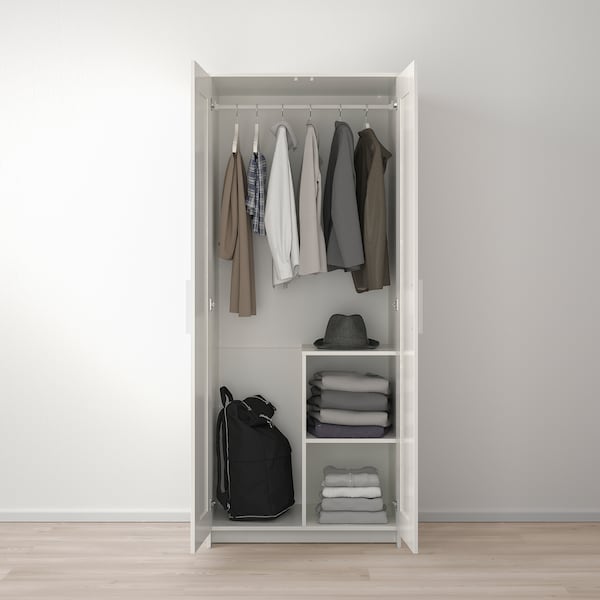 BRIMNES Kleiderschrank 2-türig, weiß, Bestseller