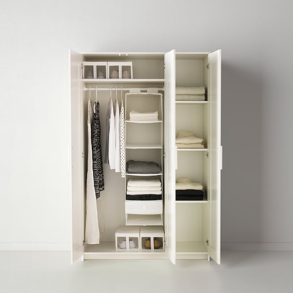 BRIMNES Kleiderschrank 3-türig, weiß, Saisonale Angebote