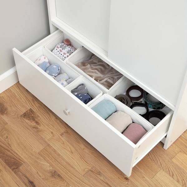 BRUKSVARA Kleiderschrank mit Schiebetüren, weiß, Räumungsverkauf