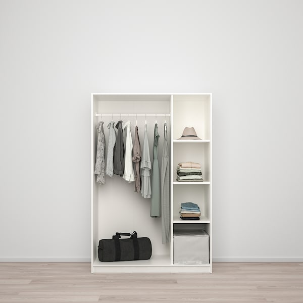 KLEPPSTAD Kleiderschrank mit 3 Türen, weiß, Kauf eins, bekomm eins gratis
