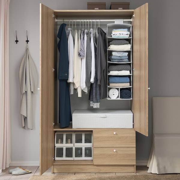 VILHATTEN Kleiderschrank m 2 Türen+2Schubl., Eichenachbildung, Letzte 3 Tage