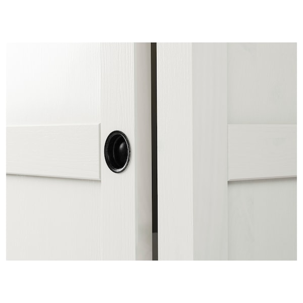 HEMNES Kleiderschrank mit 2 Schiebetüren, weiß gebeizt, Neueste Stile