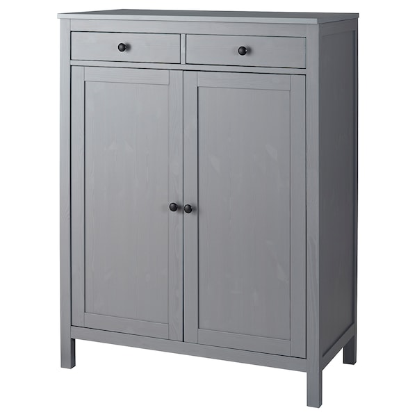 HEMNES Wäscheschrank, grau lasiert,
