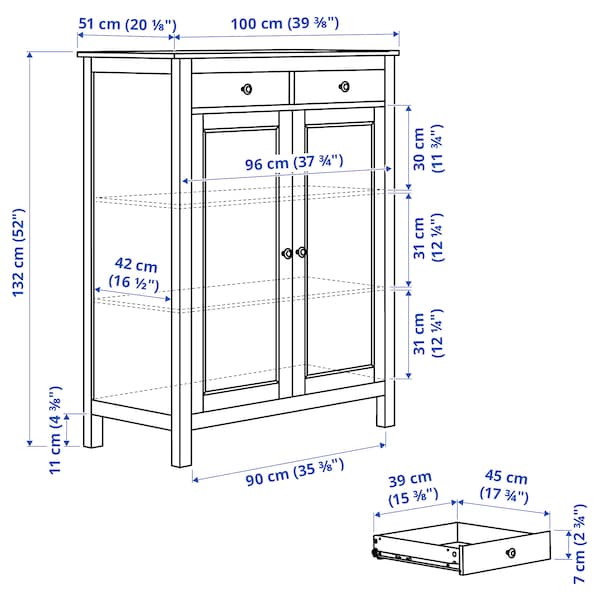 HEMNES Wäscheschrank, grau lasiert, Letzte 2 Tage