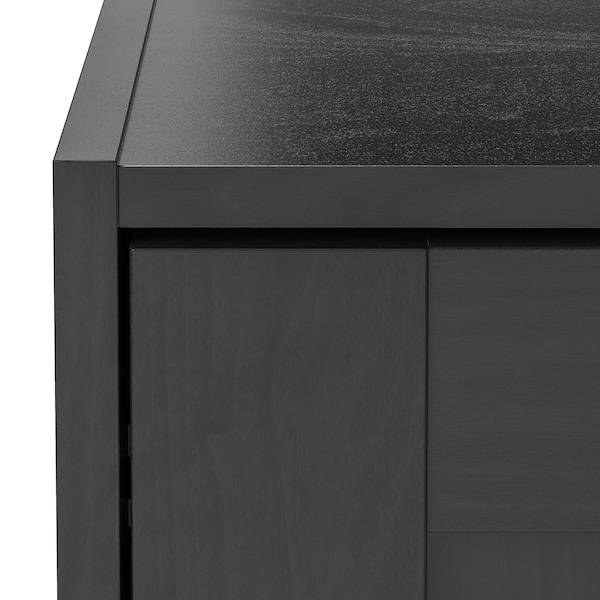 RAKKESTAD Kleiderschrank mit Schiebetüren, schwarzbraun, Letzter Tag