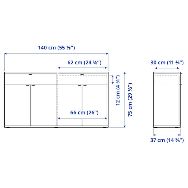 VIHALS Sideboard, weiß, Begrenzt auf 3 Tage