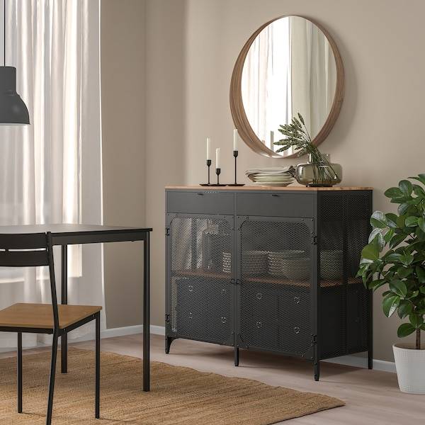 FJÄLLBO Sideboard, schwarz Angebote