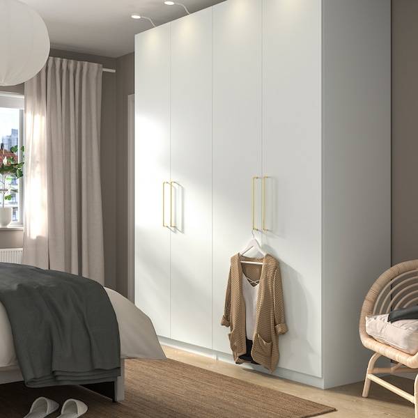 PAX / FORSAND Kleiderschrank, weiß/weiß, Großer Ausverkauf