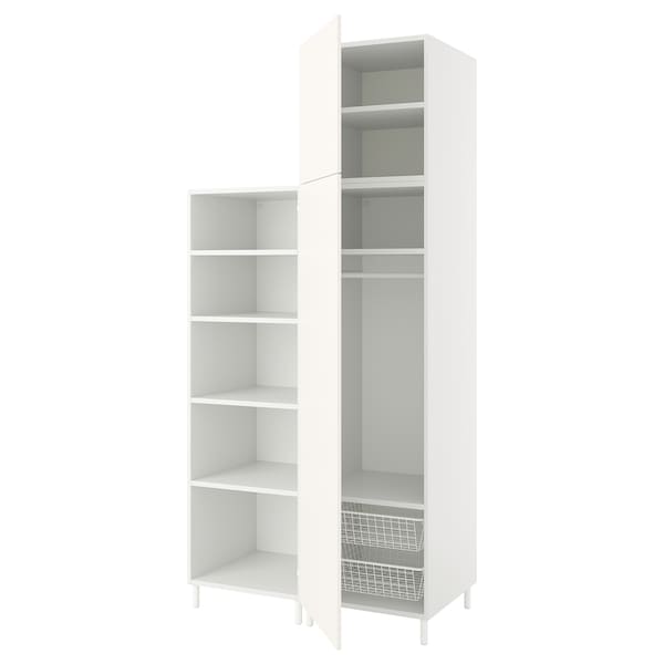 PLATSA Schrank mit 2 Türen, weiß/Fonnes weiß,
