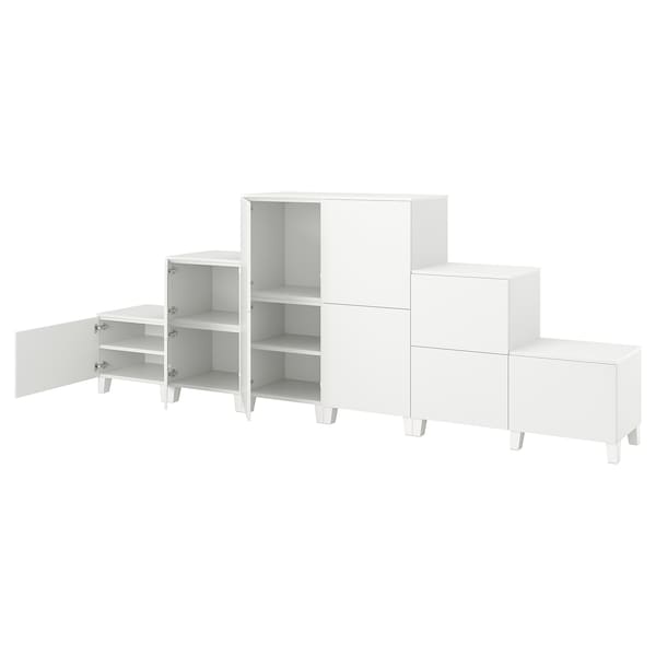 PLATSA Kleiderschrank mit 10 Türen, weiß/Fonnes weiß,