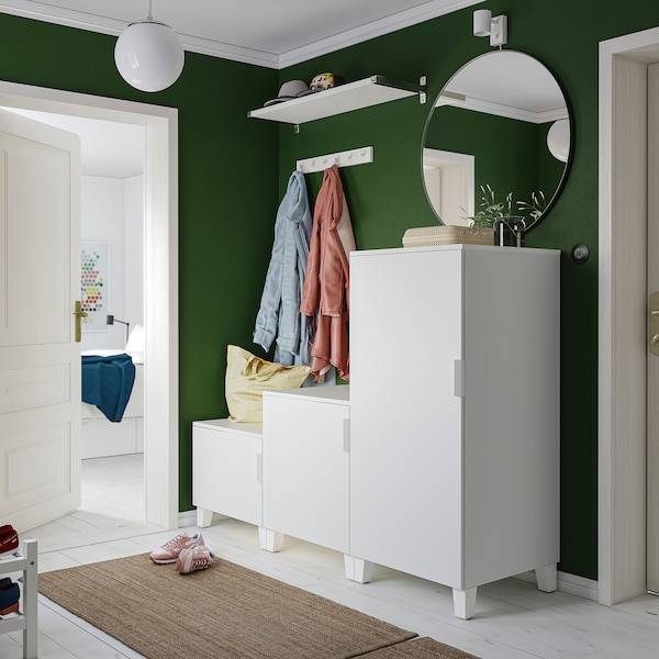 PLATSA Kleiderschrank mit 3 Türen, weiß/Fonnes weiß, Neuheiten